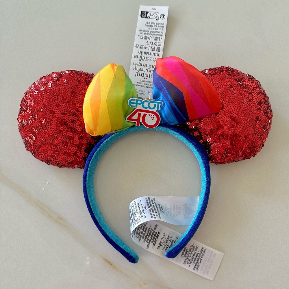 NWT EPCOT 40th Anniversary rainbow Mickey ears!